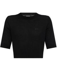 DSquared² - Wollen Top Met Logo - Lyst