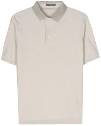 Corneliani - Kontrast baumwoll polo shirt - Lyst