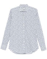 Etro - Overhemden ,Wit ,Katoen Wit Overhemd Met Lange Mouwen En Knopen - Lyst