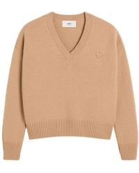 Ami Paris - Truien & Vesten ,Wol Casual Wol Kasjmier Trui - Lyst
