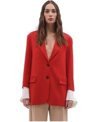 Phisique Du Role - Roter laye-cuff blazer - Lyst