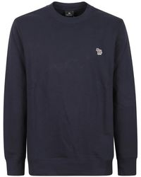 Paul Smith - Hoodies & Sweatvesten ,Blauw ,Katoen Zebra Logo Sweatshirt - Lyst