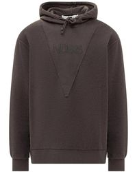 JW Anderson - Hoodies & Sweatvesten ,Zwart ,Katoen Urban Logo Reverse Hoodie - Lyst
