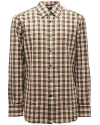 Mazzarelli - Slim Fit Button Down Shirt Groene Steen - Lyst