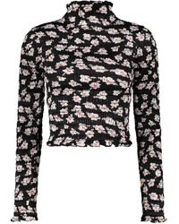AMY CROOKES - Bedrukte Top Met Lange Mouwen - Lyst