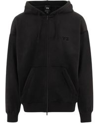 Y-3 - Velvet Zip Hoodie - Lyst