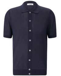 Gran Sasso - Tops ,Blauw ,Katoen Polo Shirt - Lyst