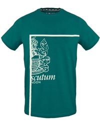 Aquascutum - Logo detail baumwoll t-shirt frühjahr/sommer kollektion - Lyst