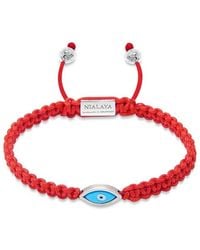Nialaya - #39;S String Bracelet With Evil Eye - Lyst