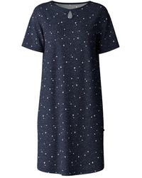 CALIDA - Kleedjes ,Blauw ,Comfortabele Sleepshirt Voor Een Goede Nachtrust - Lyst