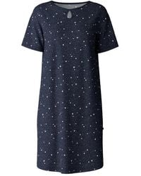 CALIDA - Kleedjes ,Blauw ,Comfortabele Sleepshirt Voor Een Goede Nachtrust - Lyst