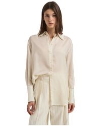 Anine Bing - Gessata Cream Shirt Bridget - Lyst