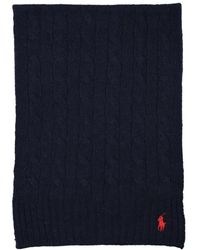 Polo Ralph Lauren - Sciarpa classica a trecce navy hunter - Lyst