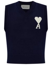 Ami Paris - V-Neck Knitwear - Lyst