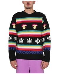 MSGM - Round-Neck Knitwear - Lyst
