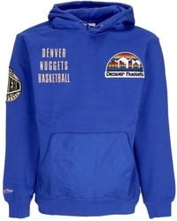 Mitchell & Ness - Hoodies & Sweatvesten ,Blauw ,Katoen Denver Nuggets Vintage Logo Hoodie - Lyst