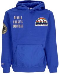 Mitchell & Ness - Hoodies & Sweatvesten ,Blauw ,Katoen Denver Nuggets Vintage Logo Hoodie - Lyst