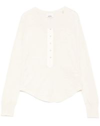 Isabel Marant - Overhemden ,Blouse Met Knoopdetail En Ronde Hals - Lyst