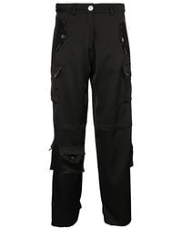 5 PROGRESS - Schwarze Viskose- Und Polyesterhose - Lyst