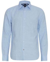 BOSS - Overhemden ,Blauw ,Katoen C-Hal Kent Shirt - Lyst