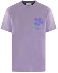 flâneur - Pixel Flower T-Shirt Lila - Lyst