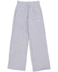 Nike - Fitness ,Grijs ,Katoen Fleece Wijde Pijpenbroek Phoenix Sportswear - Lyst