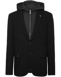 Billionaire - Jassen ,Zwart ,Katoen Blazer Jacket With Hoodie - Lyst