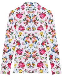 MSGM - Bloes Met Bloemenprint - Lyst