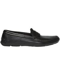 Giorgio Armani - Leather slip-on shoes - Lyst