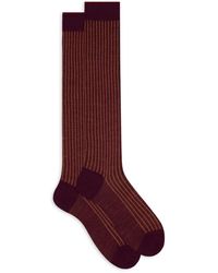 Gallo - Burgundy twin-rib socks - Lyst