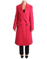 Dolce & Gabbana - Rosa zweireihige Trenchcoat-Jacke - Lyst
