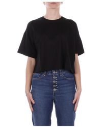 Dondup - Tops ,Zwart ,Katoen Back Logo Top - Lyst