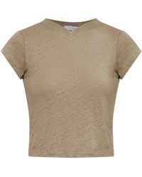 IRO - Tops ,Groen ,Linnen Sybel T-Shirt - Lyst