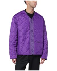 OAMC - Jassen ,Paars ,Leer Combat Liner Jacket - Lyst