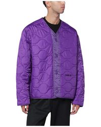OAMC - Jassen ,Paars ,Leer Combat Liner Jacket - Lyst
