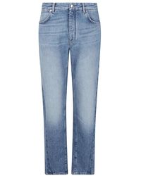 Givenchy - Jeans ,Blauw ,Katoen Couture Seam Straight Fit Jeans - Lyst