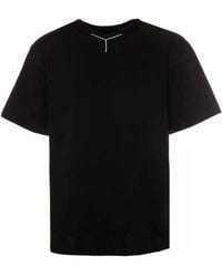 Y. Project - Tops ,Zwart ,Chrome Logo V-Neck T-Shirt - Lyst
