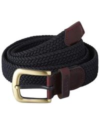 Barbour - Cintura elastica intrecciata con punte in pelle - Lyst