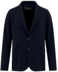 Herno - Jassen ,Blauw ,Nylon Light Scuba Blazer - Lyst