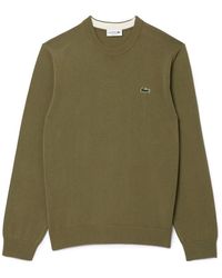 Lacoste - Suéter cuello monocromático la tripulación monocromática - Lyst