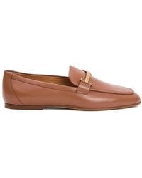 Tod's - Braune Leder-Loafer-Schuhe - Lyst