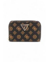 Guess - Accessoires ,Bruin ,Laurel Slg Medium Zip Around Wallet - Lyst