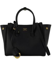 Balenciaga - Zwarte Leren Tas Met Twee Handvatten - Lyst