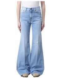 Dondup - Jeans ,Blauw ,Katoen Amber Wide Jeans - Lyst
