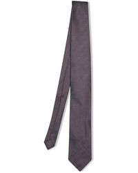 Lardini - Accessoires ,Blauw ,Zijden Herringbone Stropdas - Lyst