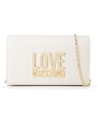 Love Moschino - Borsa a tracolla con logo in metallo - Lyst