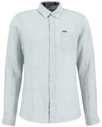 Barbour - Overhemden ,Groen ,Linnen Msh 5325 Bu 64 Linton Tailored Long-Sleeved Shirt - Lyst