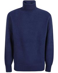 Eleventy - Truien & Vesten ,Blauw ,Wol Luxueuze Blauwe Trui - Lyst