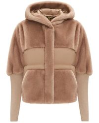 CESARE GASPARI - Jassen ,Wol Oversized Faux Fur Jas - Lyst