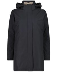 CMP - Fitness ,Grijs ,Polyester Zip Hood Parka - Lyst
